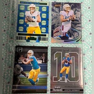 🏈 Justin Herbert, NFL Football Trading Sports Cards, Lot of 4